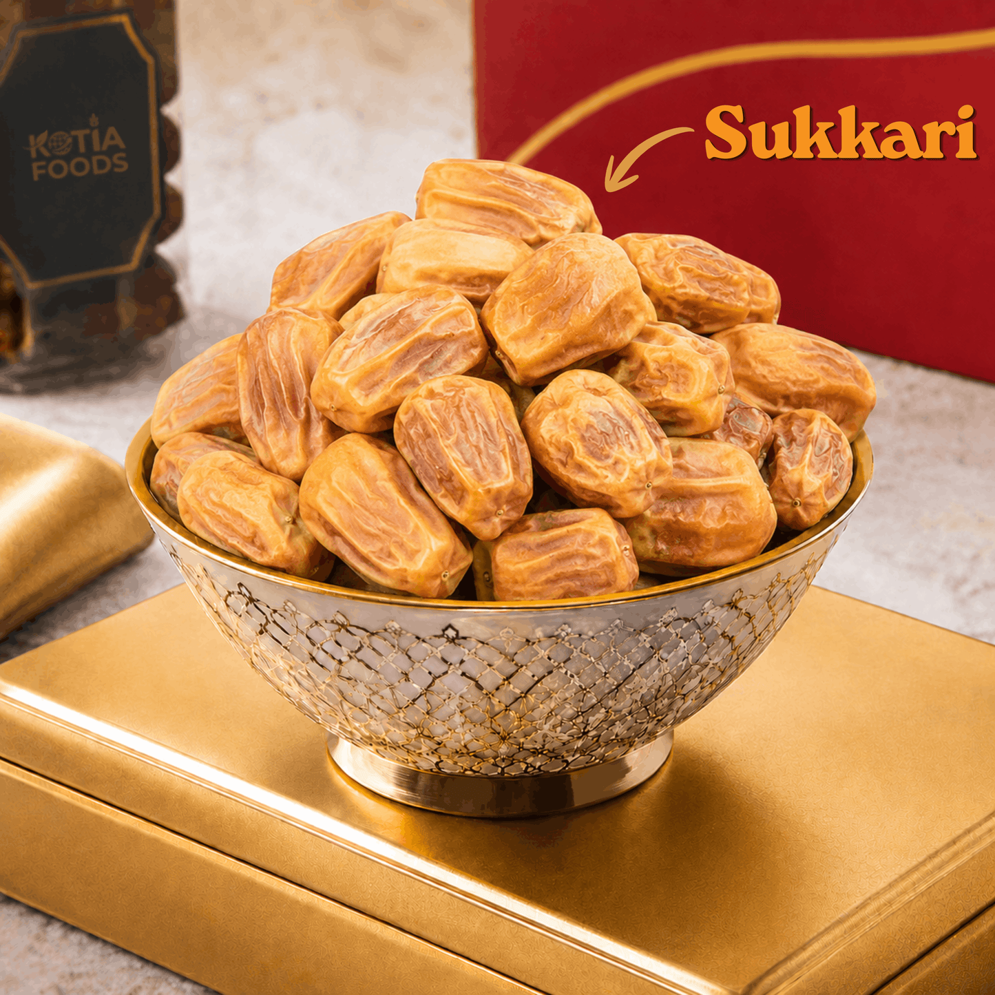 Premium Saudi Sukkari Dates (Royal Royal Golden Sweet Dates)